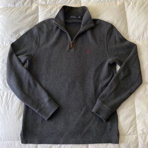 Polo Ralph Lauren Quarter-Zip Sweater | Color: Dark Gray | Size: Adult Small